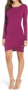 Leith Ruched Long Sleeve Dress
